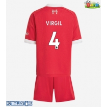 Liverpool Virgil van Dijk #4 Hjemmedraktsett Barn 2025-26 Kortermet (+ Korte bukser)